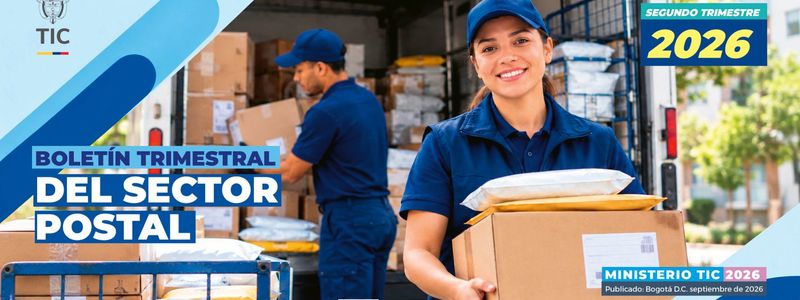 Gráfico del sector postal en Colombia con cifras de correo y mensajería expresa del segundo trimestre de 2026