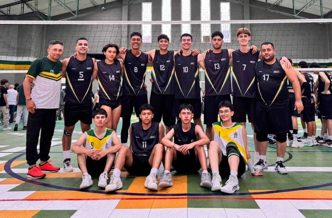 Equipo masculino de voleibol de Andes en el Suroeste de los Departamentales 2026