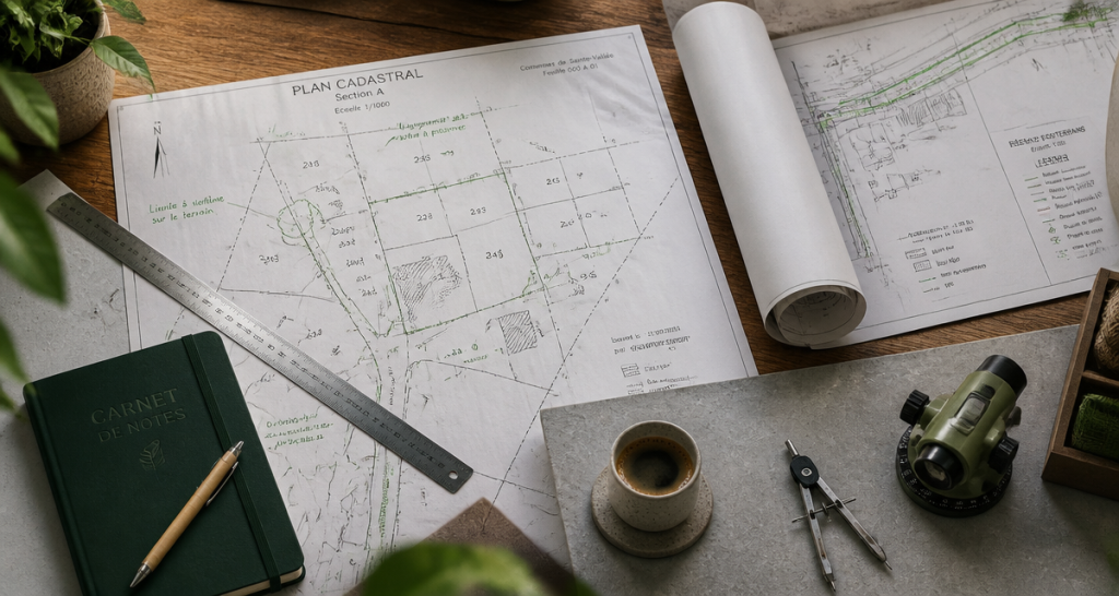 plan servitude de trefond sur bureau d'architecte