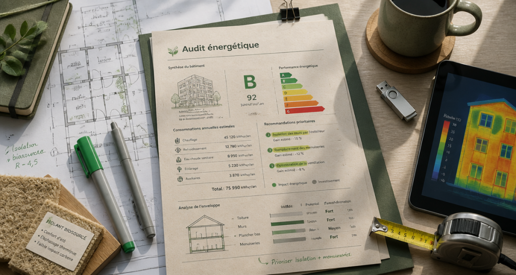 audit energetique copropriété plans immeuble