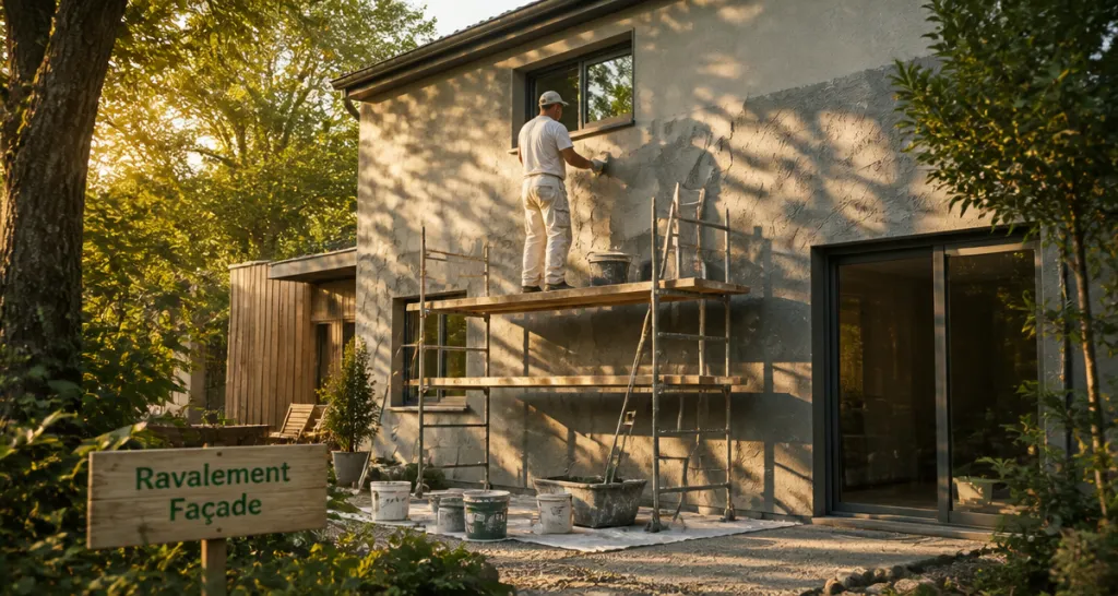 prix ravalement façade maison 100m2 échafaudage artisan