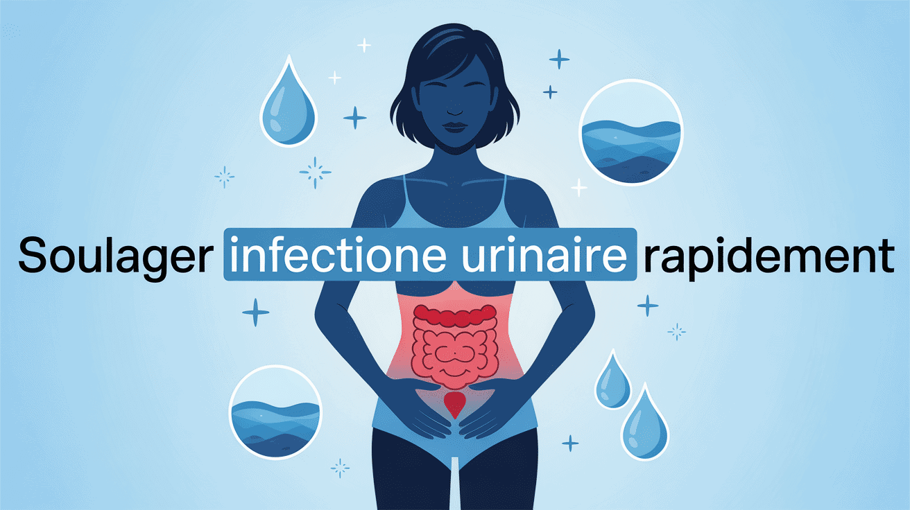 Illustration médicale soulageant une infection urinaire