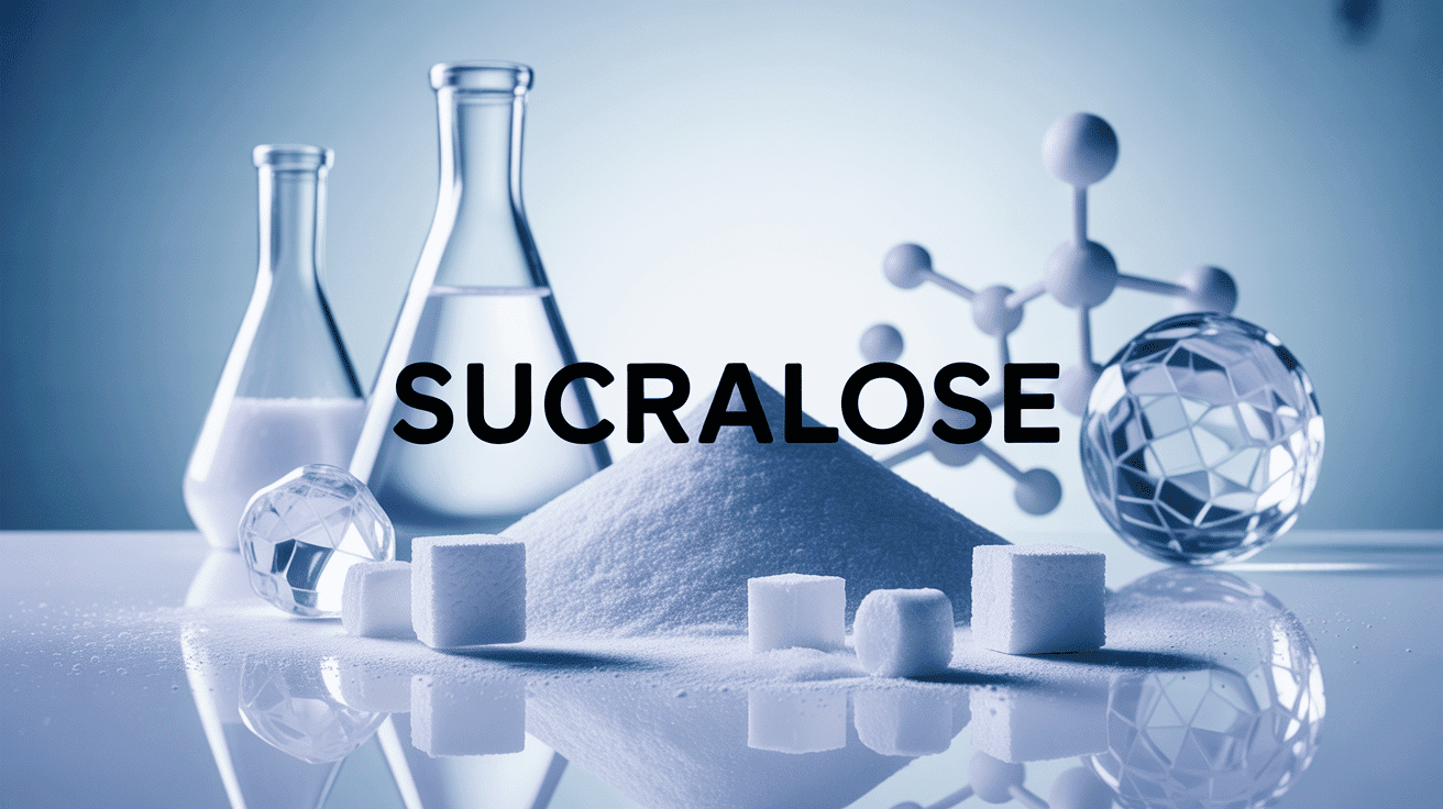 Cristaux sucralose et science alimentaire