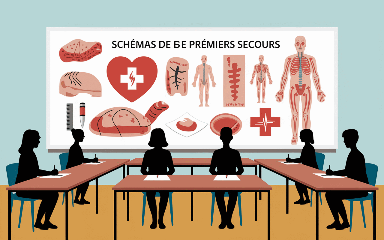 Étudiants en formation pour auxiliaire ambulancier