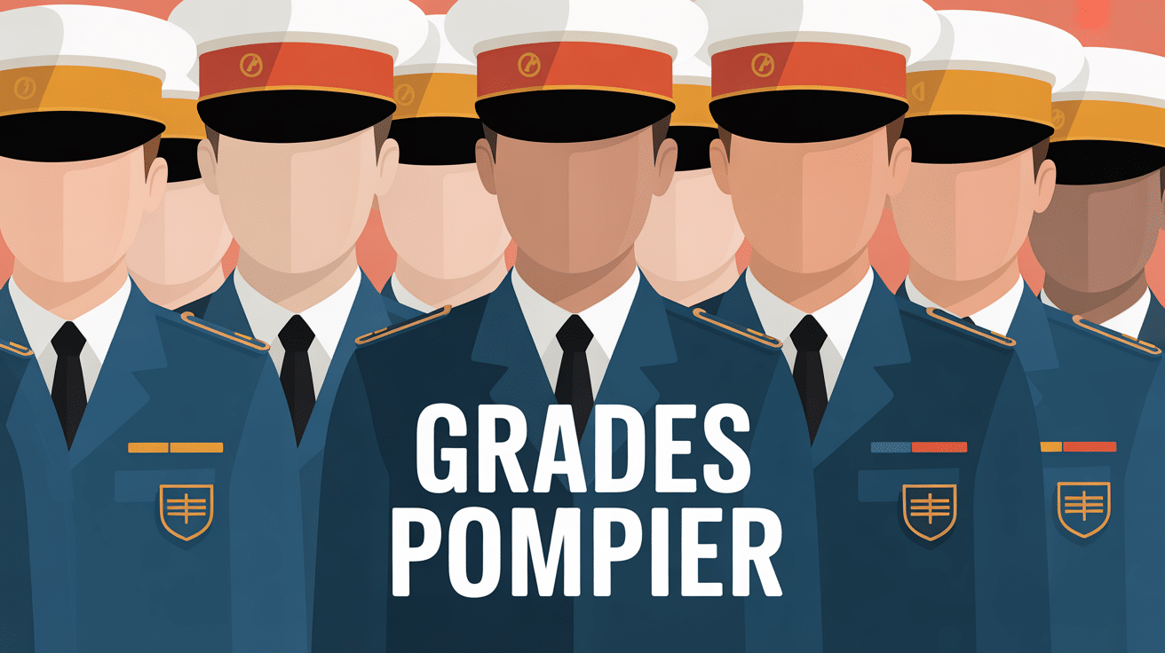 Illustration grades pompier cérémonie