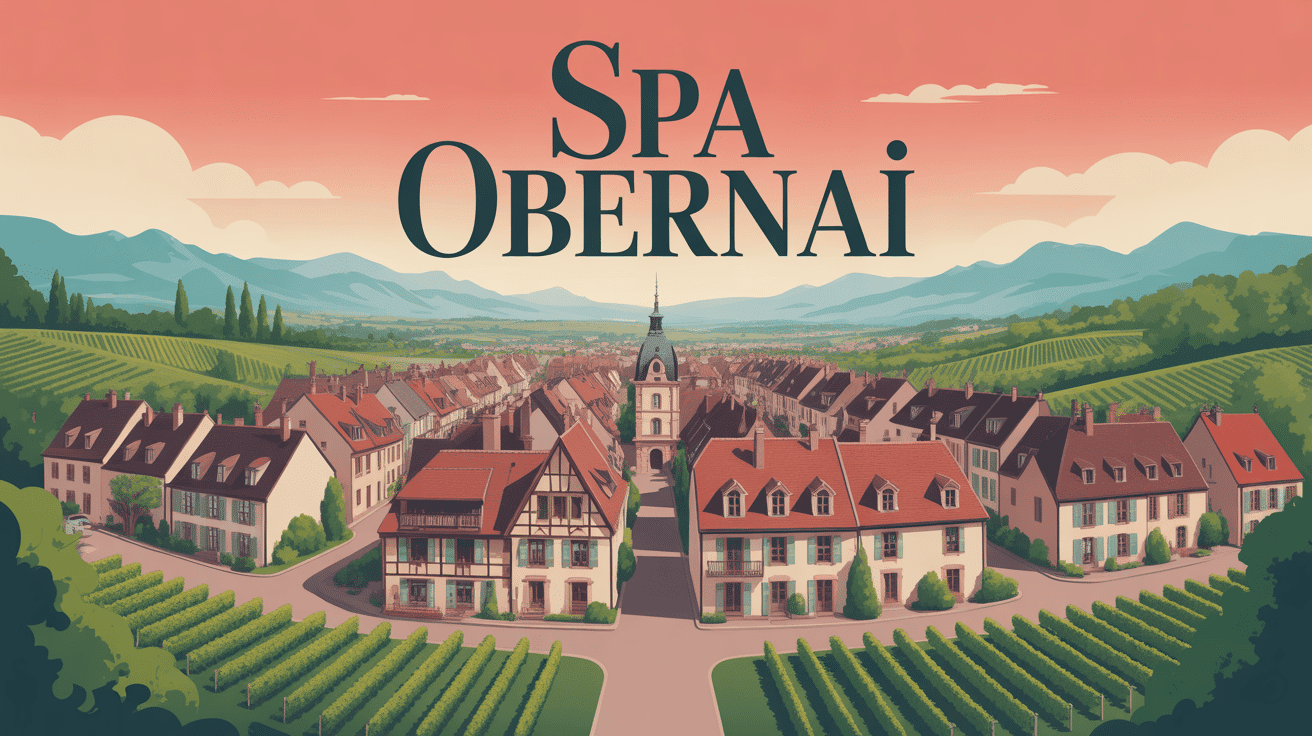 Vue aérienne spa Obernai