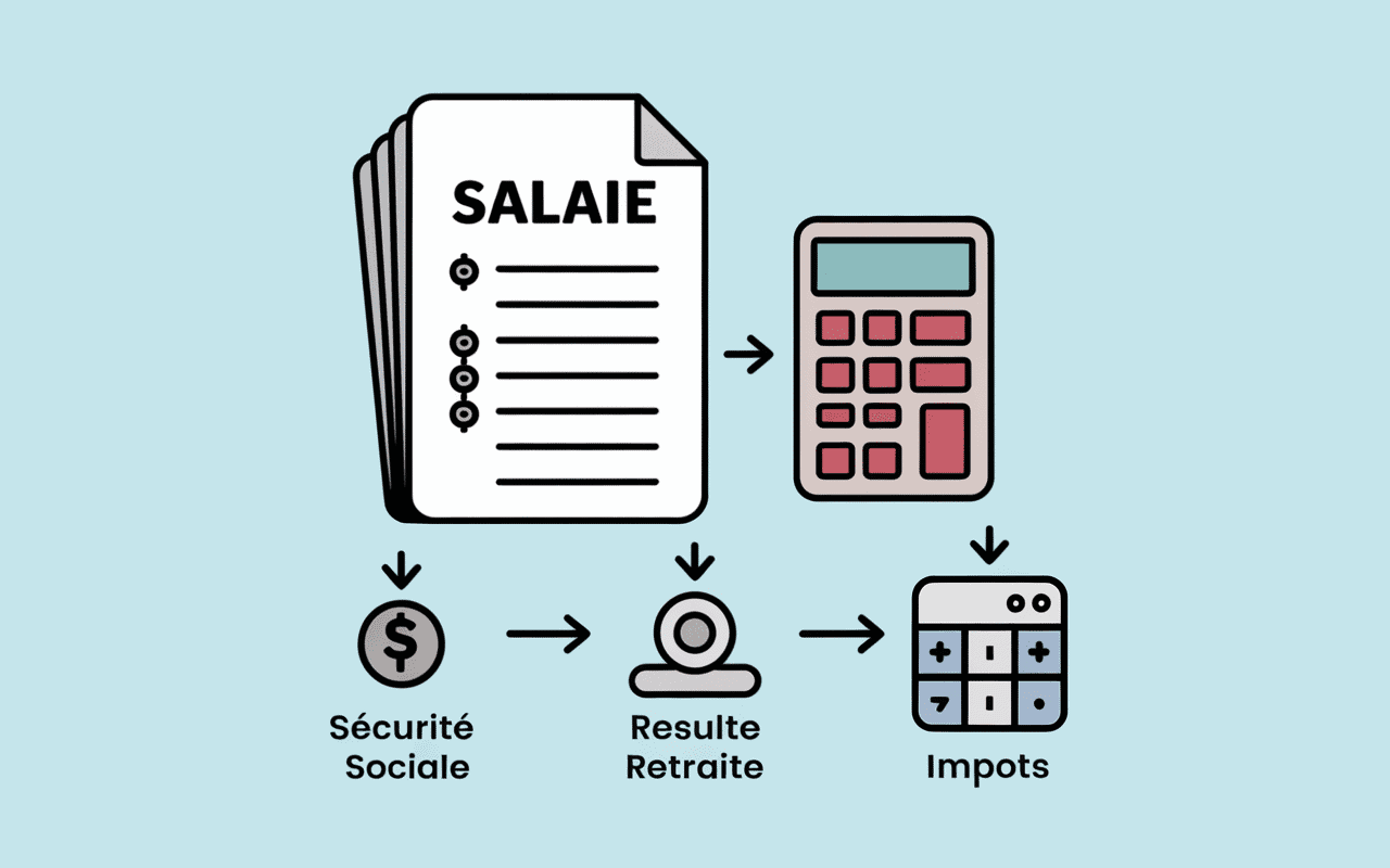1747 brut en net schéma déduction salaire