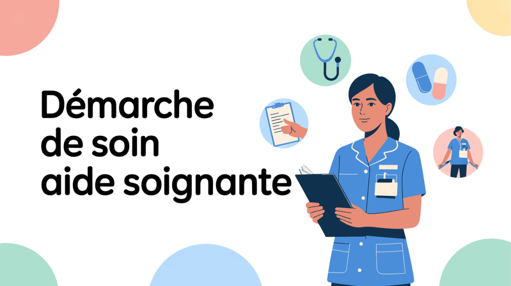 Illustration aide soignante démarche de soin