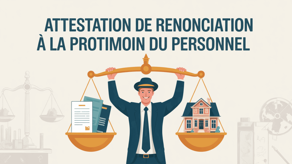 Illustration entrepreneur et balance patrimoniale