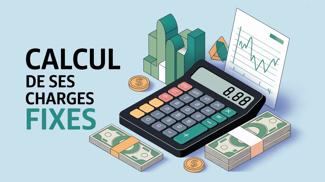 Calculatrice géante avec graphiques financiers