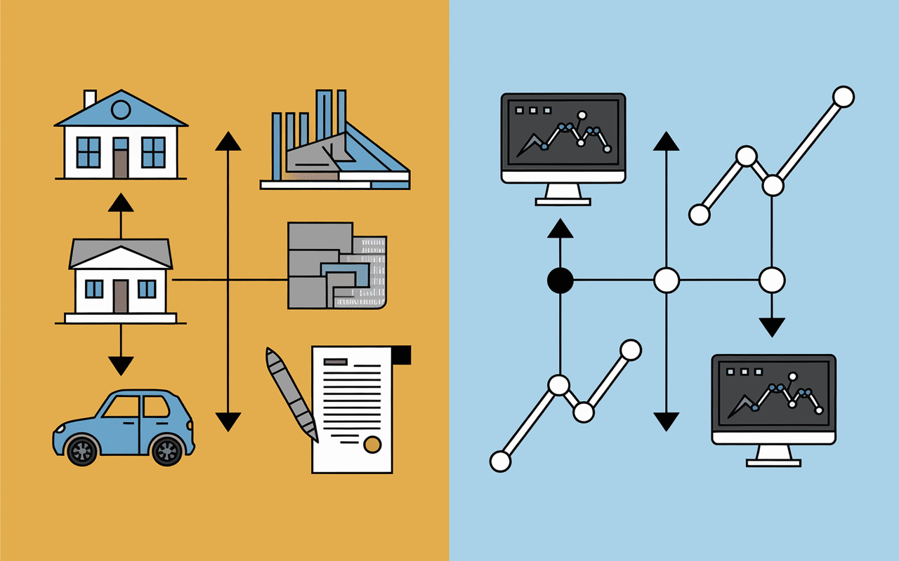 Colonnes infographiques charge fixe et variable