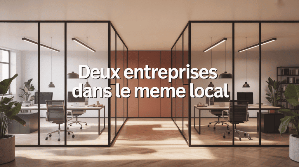Open Space pour deux entreprises dans le même local