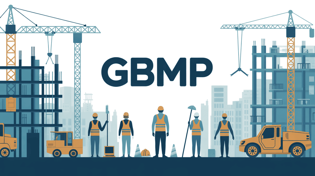 Construction moderne GBMP avec grues