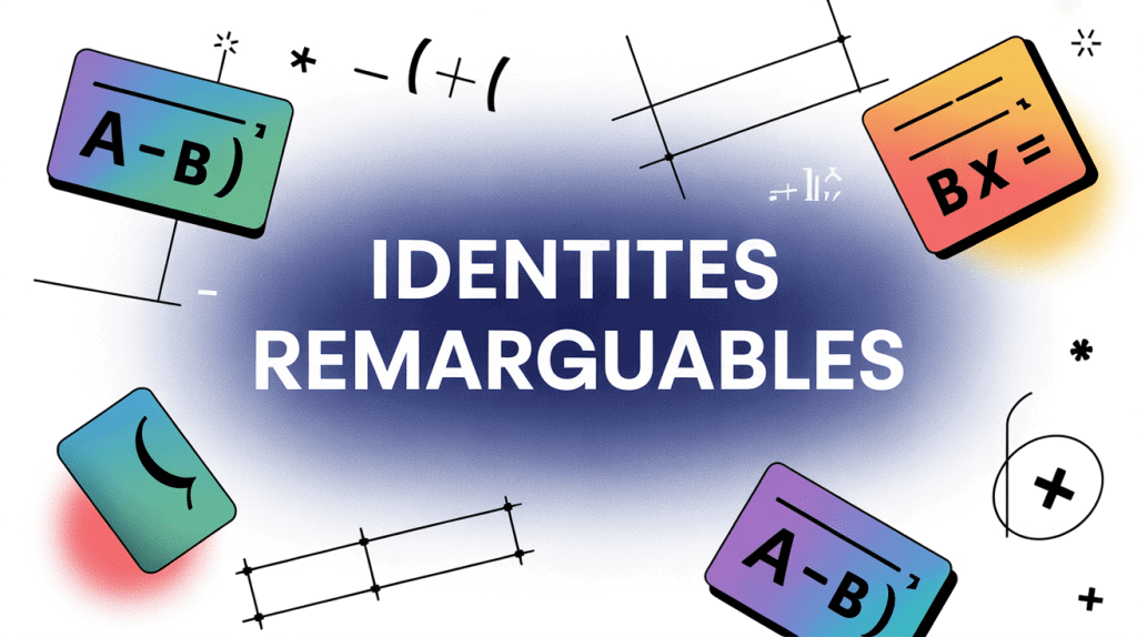 Illustration des formules identités remarquables