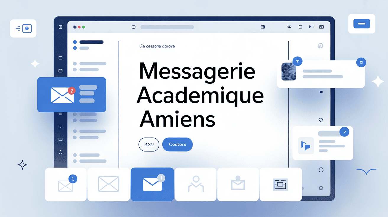 Interface de messagerie académique Amiens