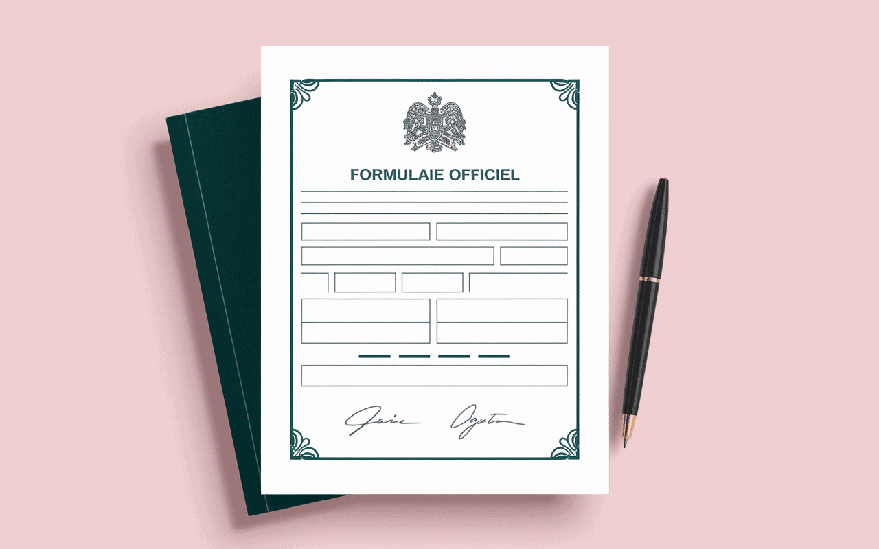 Formulaire vierge attestation renonciation patrimoine