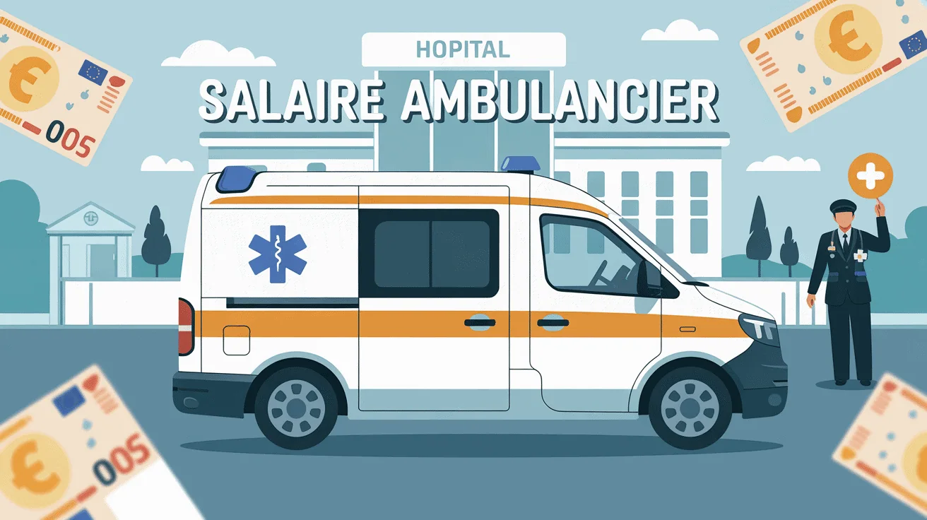 Salaire ambulancier moderne devant hopital