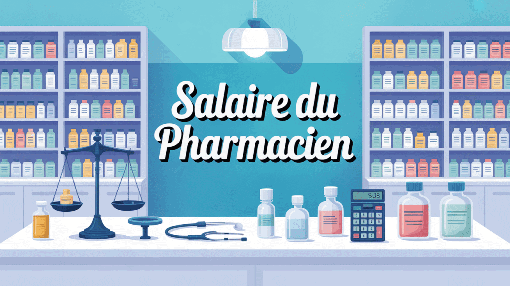 Illustration pharmacie salaire pharmacien