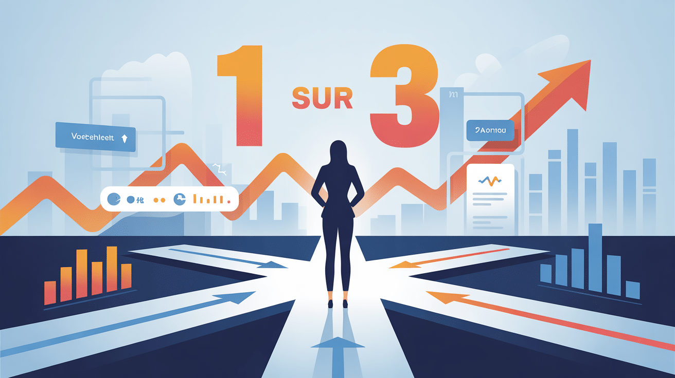 Silhouette à un carrefour professionnel avec graphiques