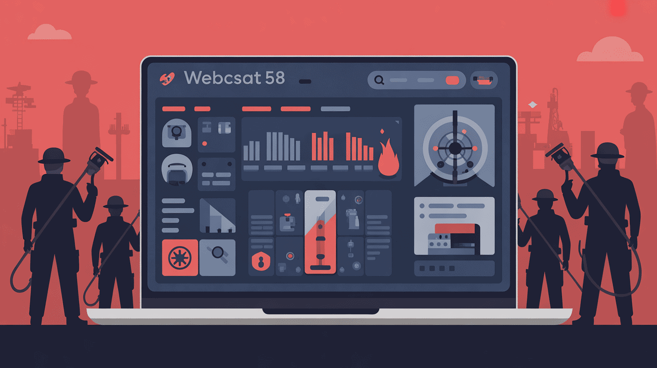 Interface WEBCSAT 58 avec tableau de bord numérique