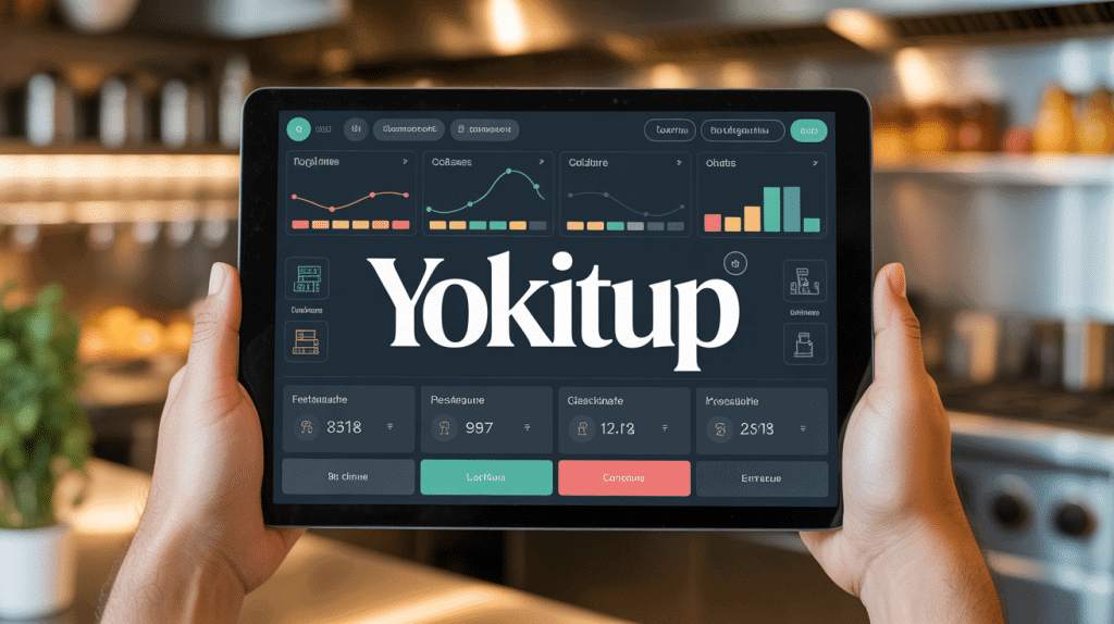 Interface Yokitup sur tablette en cuisine