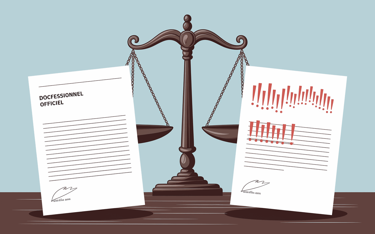Comparatif lettre officielle et intimidation mise en demeure