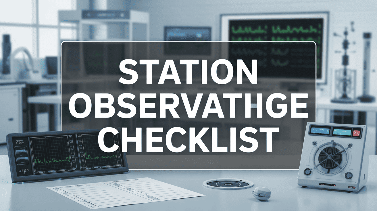 Station observation checklist sur station météo high-tech
