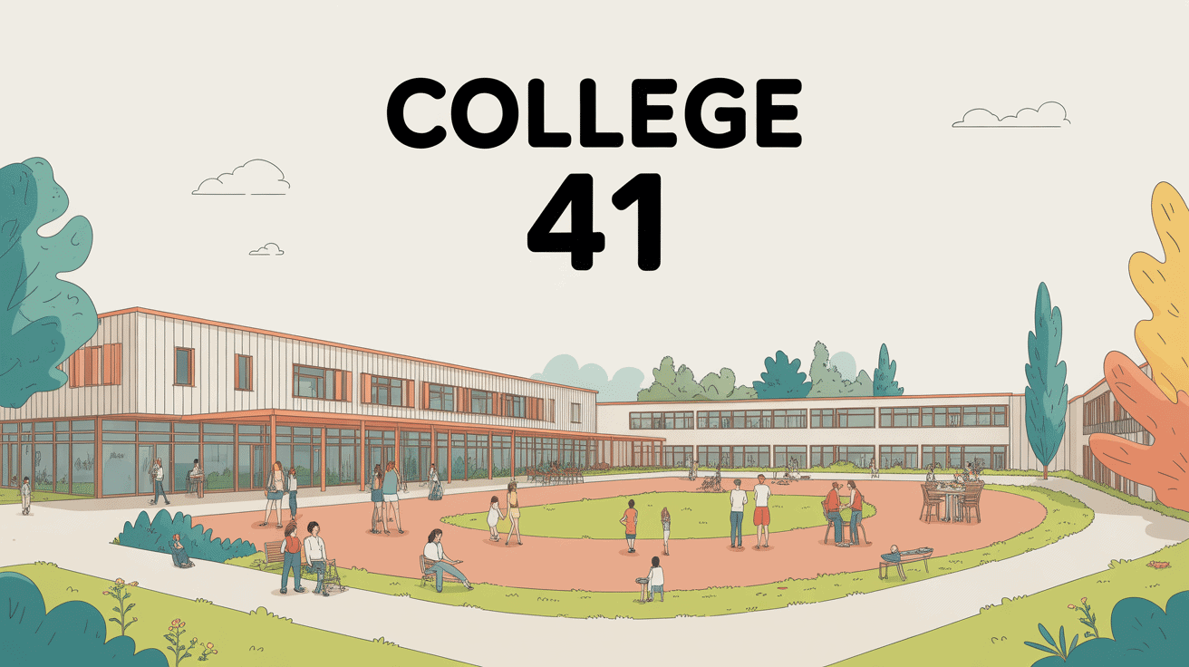 college 41 établissement moderne et cour