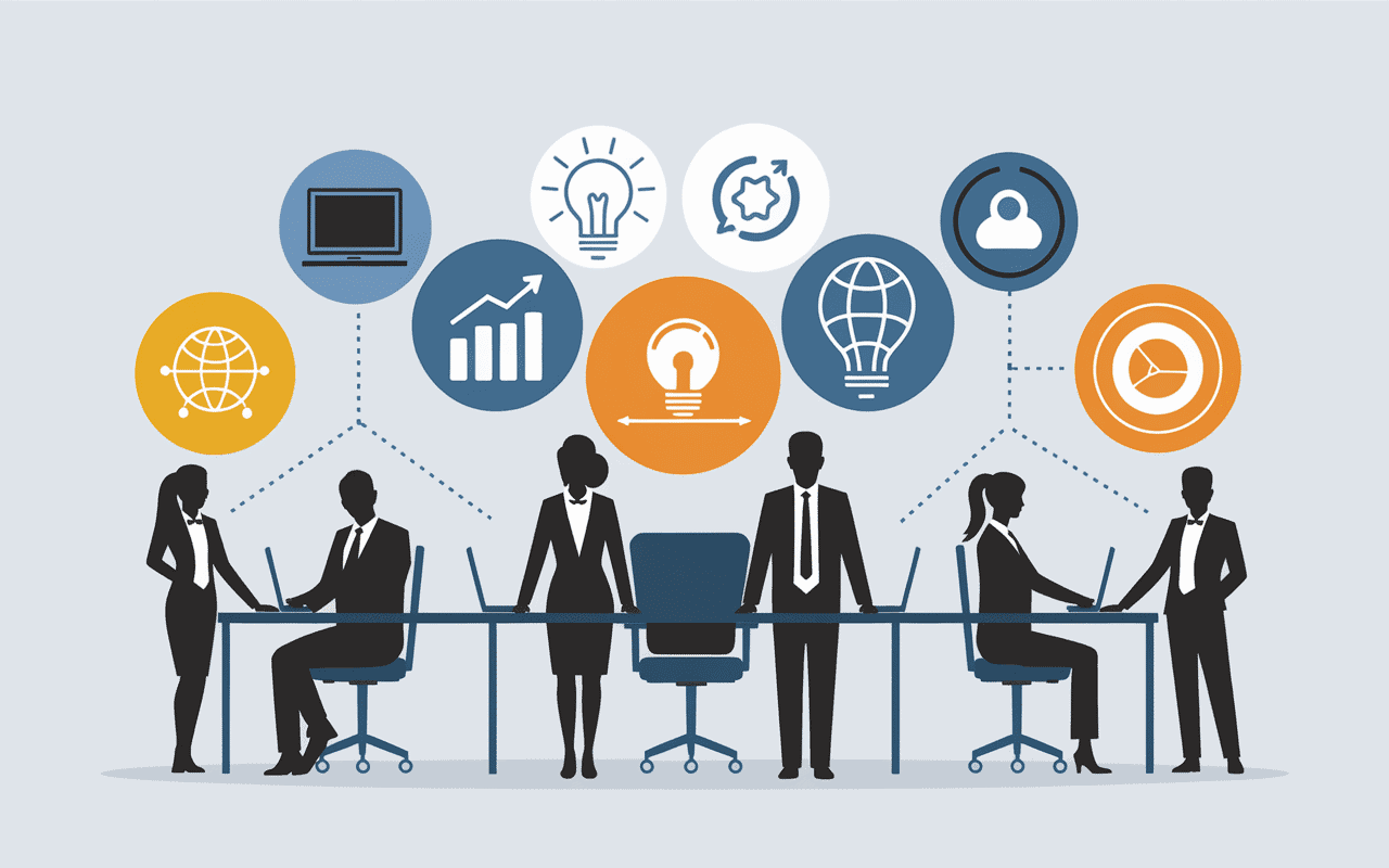 csp+ équipe professionnelle et graphique d’innovation