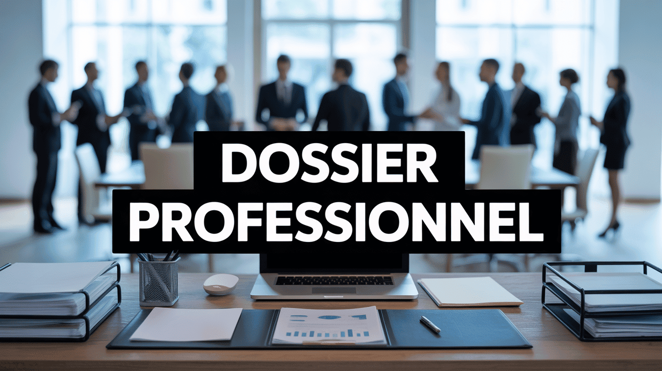 dossier professionnel bureau documents et réunion