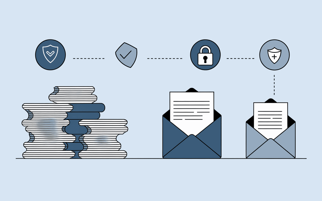 Schéma mise sous pli sécurité confidentialité