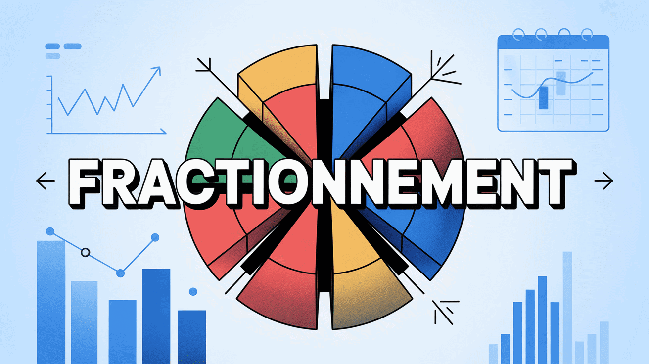 illustration fractionnement forme géométrique gestion financière
