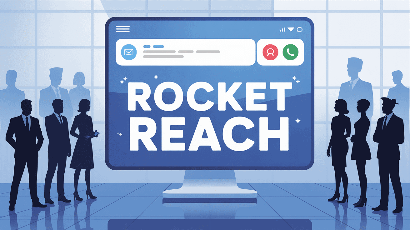 interface rocket reach prospection email téléphone