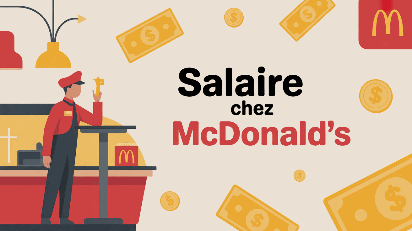 employé mcdo avec argent illustration salaire