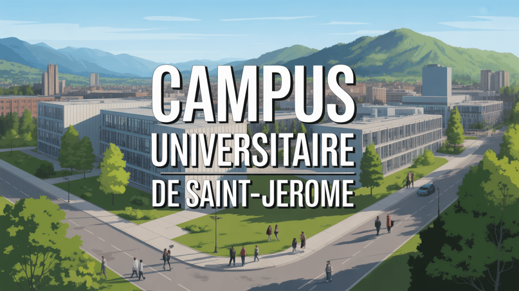 Vue aérienne campus universitaire de saint jérôme moderne
