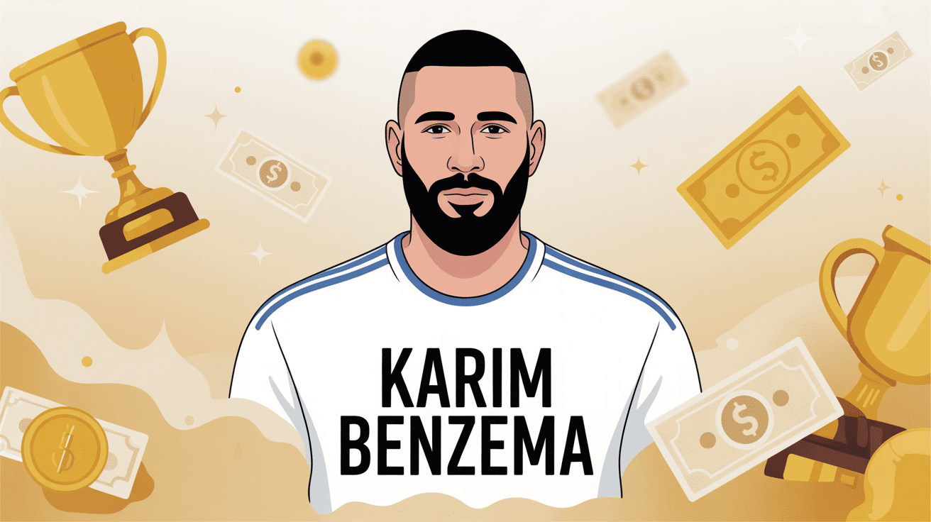 karim benzema salaire illustration vectorielle football
