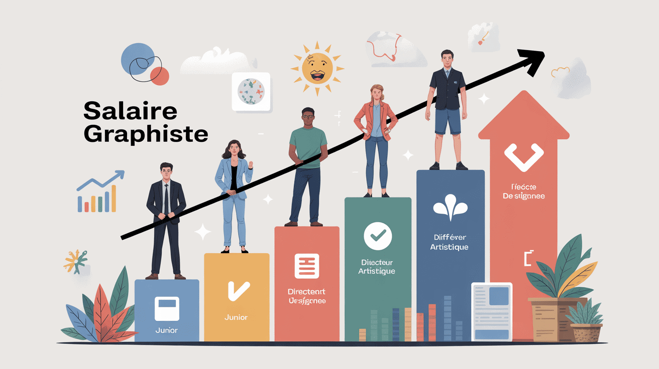 illustration salaire graphiste profils et évolution