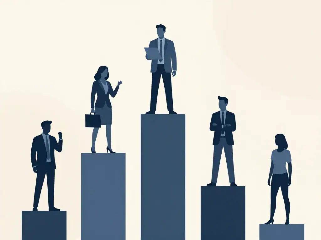 silhouettes stylisées illustrant les écarts de salaire moyen usa