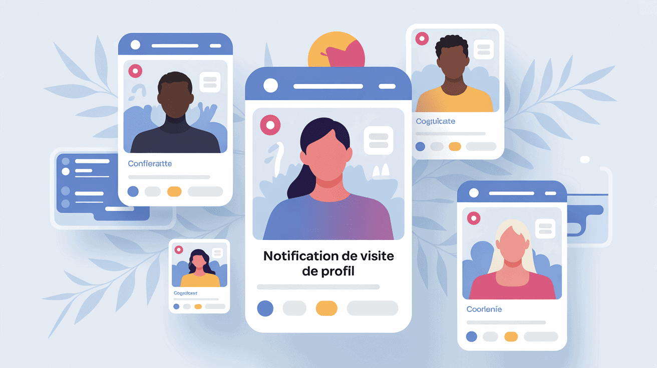 a été notifié de votre visite sur son profil scène navigation réseau social