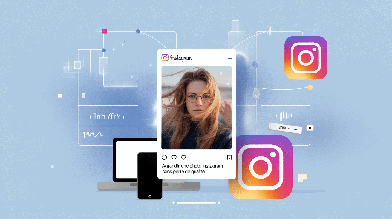 Agrandir photo Insta illustration qualité