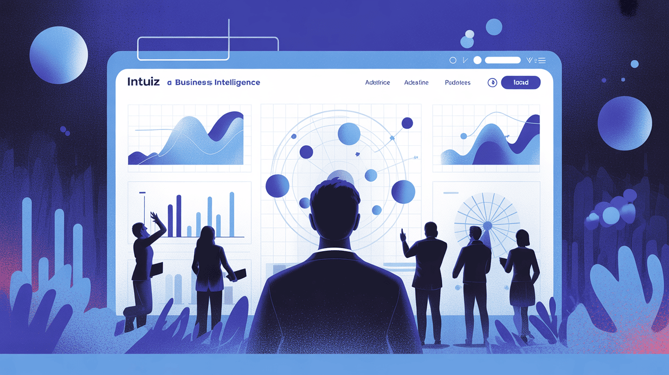 Illustration business intelligence Intuiz équipe interface