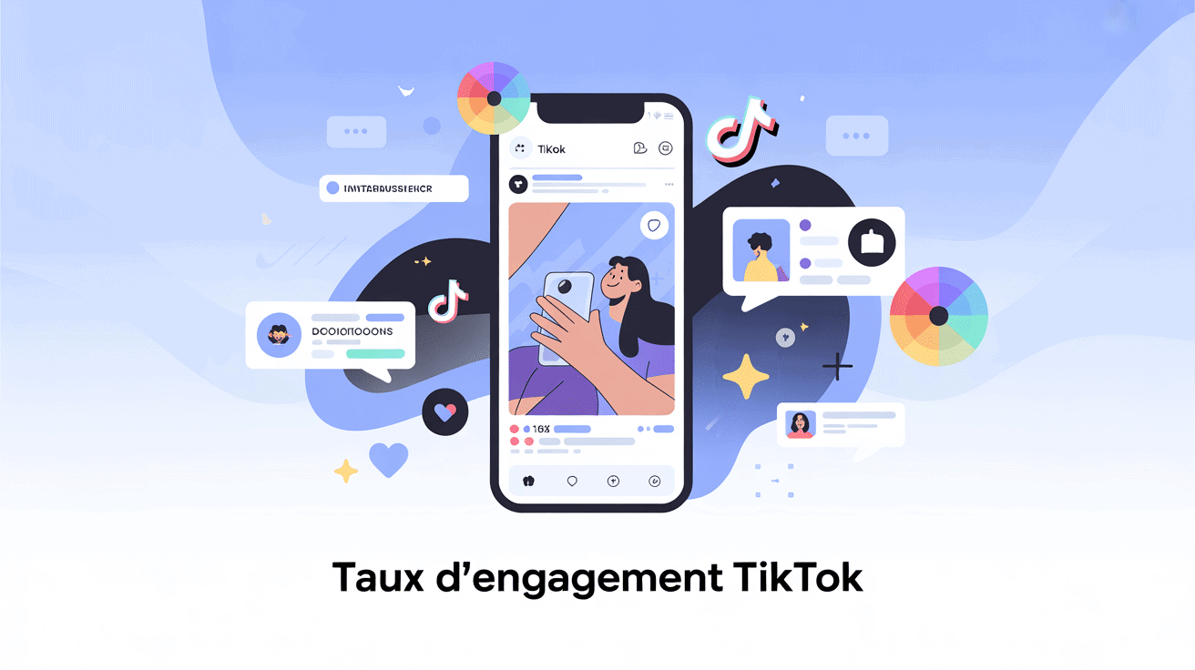 Illustration optimisation taux d'engagement TikTok