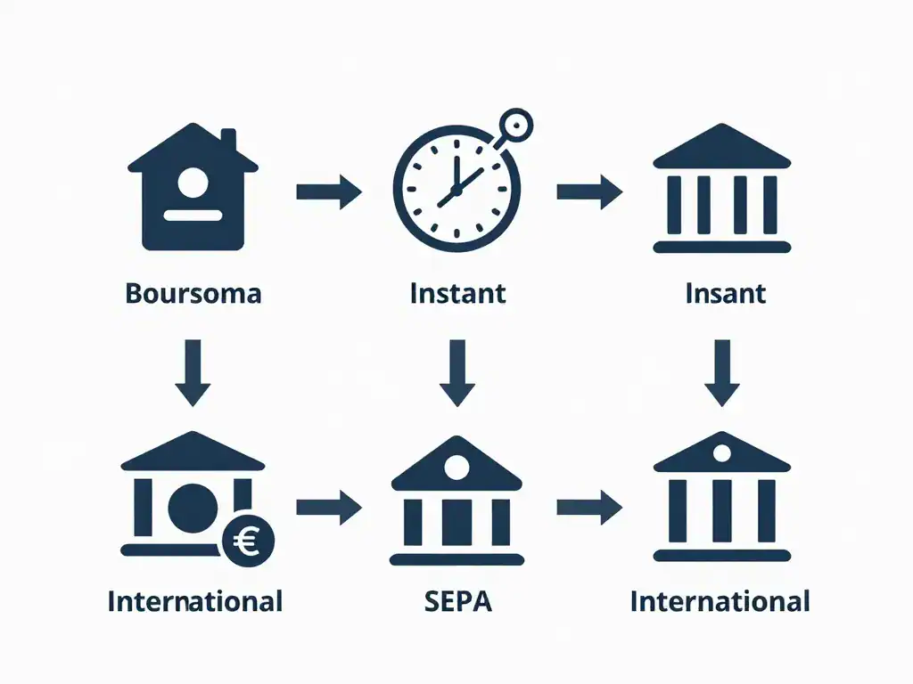 virement boursorama vers autre banque types de virements