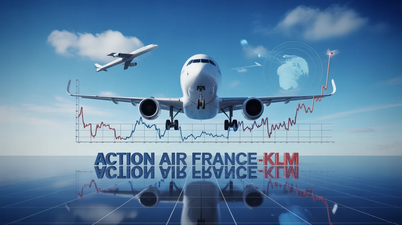 graphique stylisé volatilité action Air France KLM