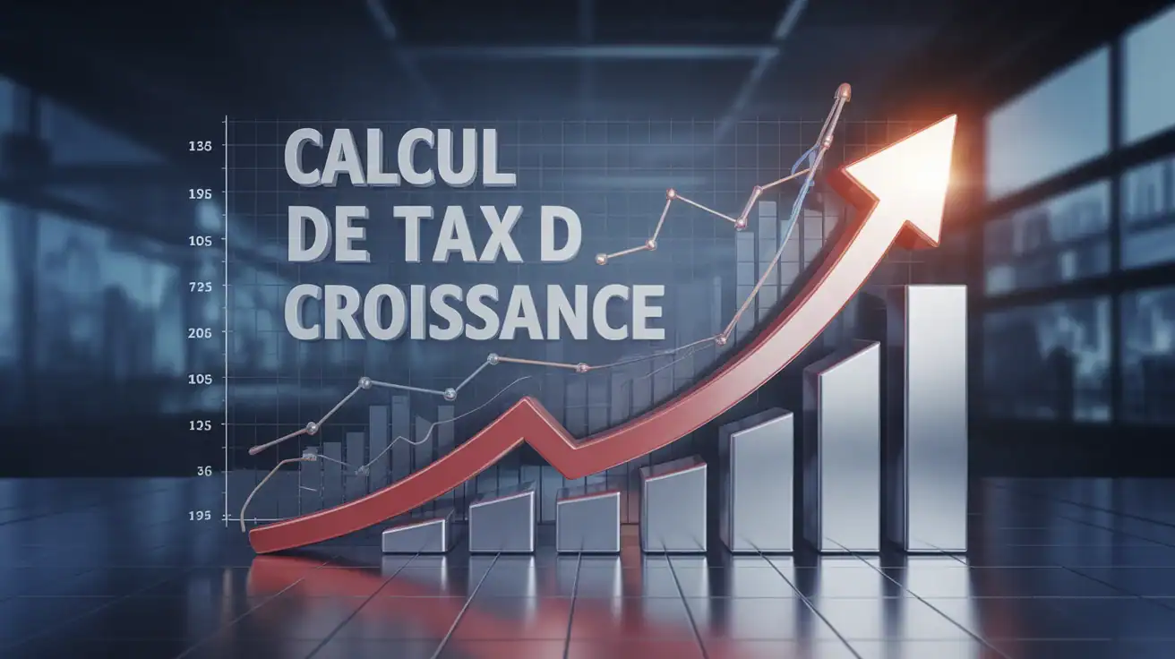 Illustration calcul de taux de croissance avec courbe ascendante