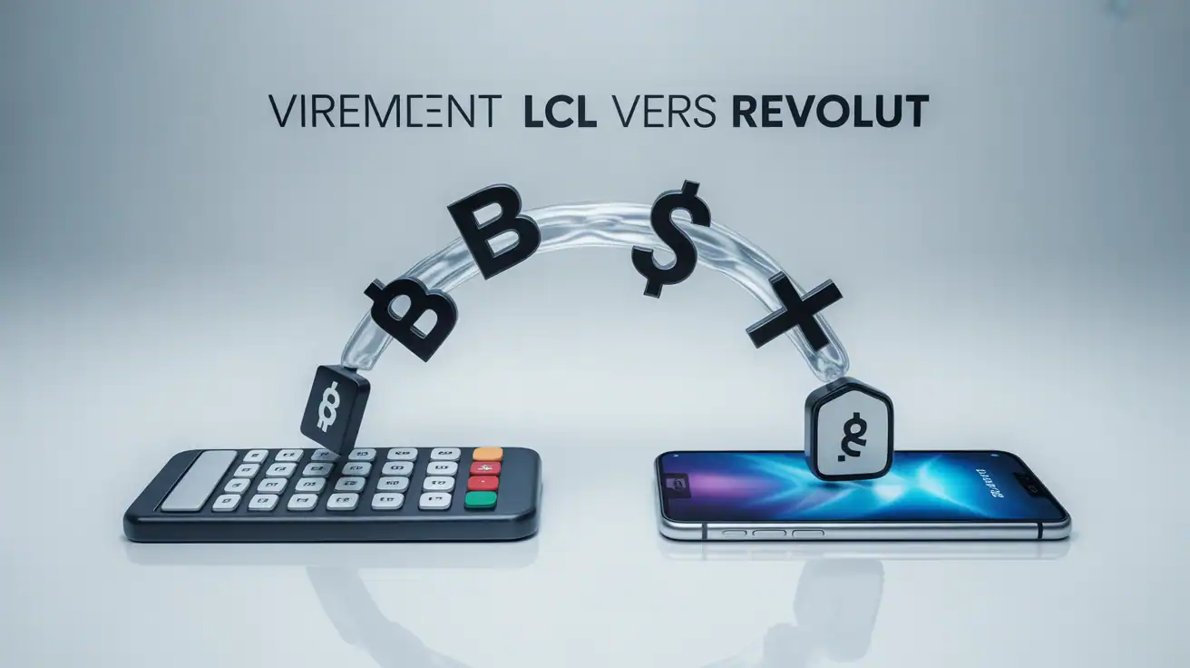 Illustration virement LCL vers Revolut sécurisé banque néobanque