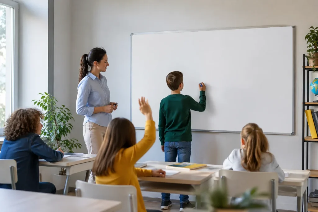 Les tableaux effaçables à sec en classe – plus d’interaction et de meilleurs résultats d’apprentissage