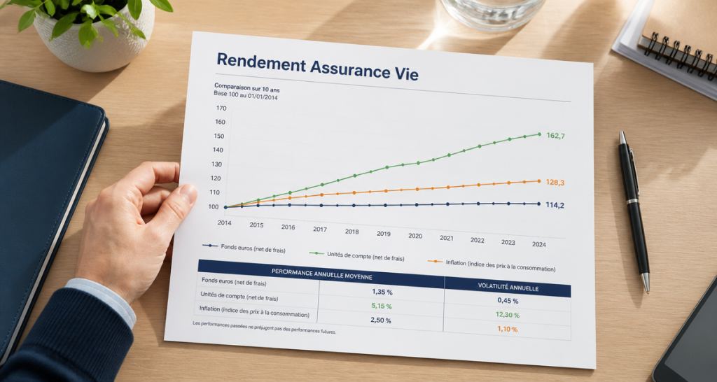 Rendement de l&rsquo;assurance vie : fonds euros ou unités de compte, quel gain espérer ?