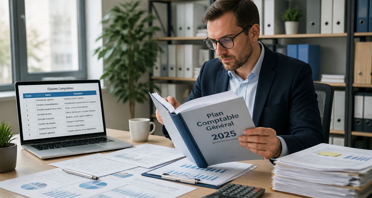 plan comptable général 2025 sur bureau de comptable