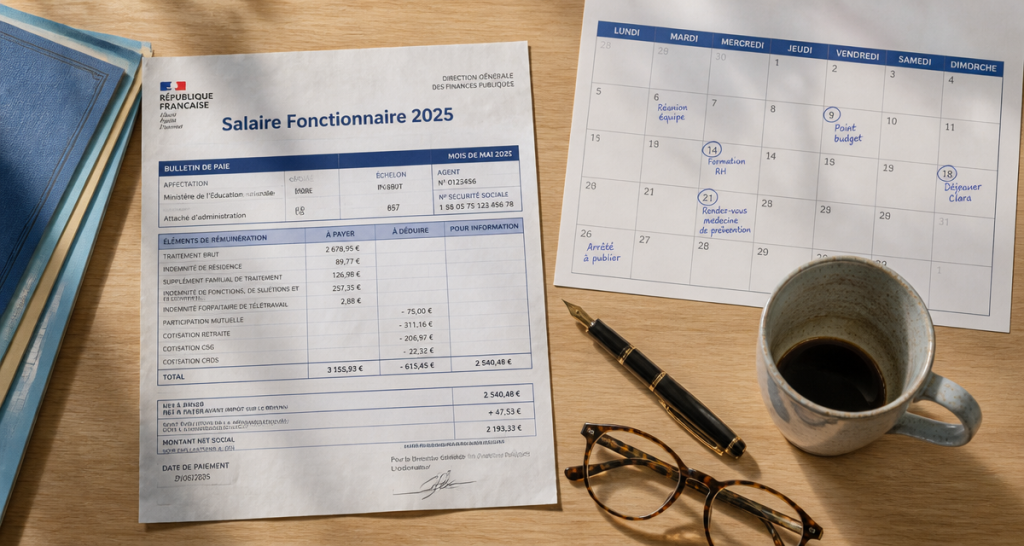 Salaire des fonctionnaires 2025 : calendrier des versements, grilles indiciaires et gestion de votre budget
